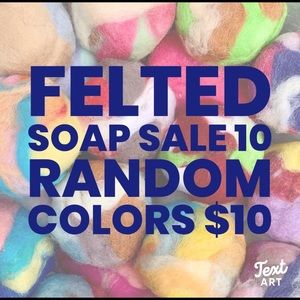 Homemade felted soap